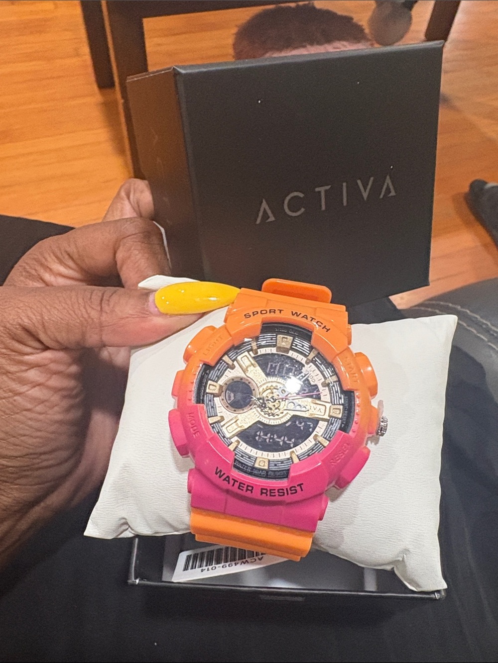 Activa Women's Orange Pink Sport Watch - Water Resistant